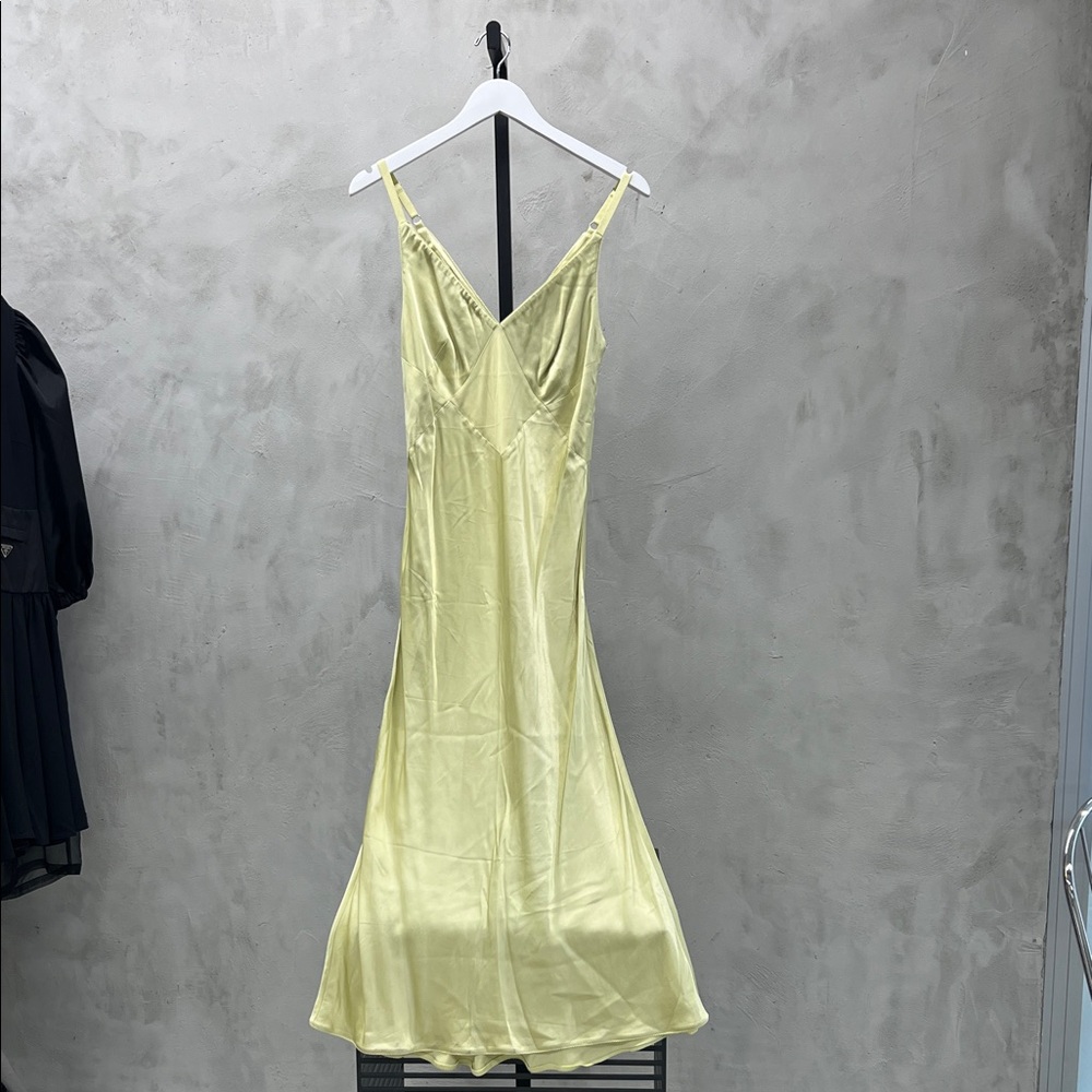 Rails Yellow Satin Slip Dress